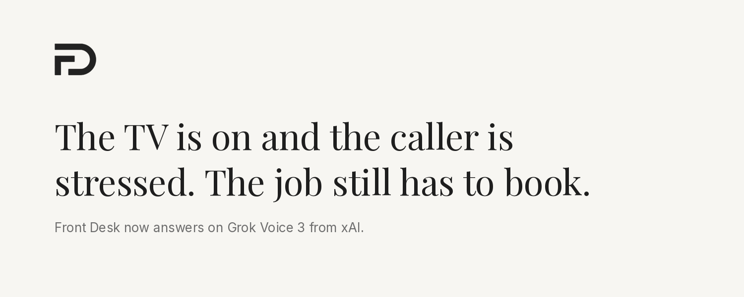 Front Desk now answers on Grok Voice 3. Here's what that means for your callers